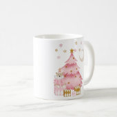Rosa Winterurlaub Süßwarenbär Kaffeetasse (VorderseiteRechts)