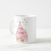 Rosa Winterurlaub Süßwarenbär Kaffeetasse (Vorderseite Links)