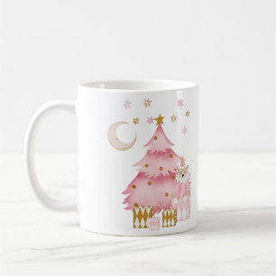 Rosa Winterurlaub Süßwarenbär Kaffeetasse