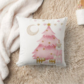 Rosa Winterurlaub Süßwarenbär Kissen (Decke)