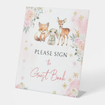 Rosa Winterwald Babydusche Gästebuch