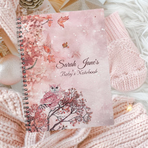Rosa Winterwald moderne Babys Notizblock
