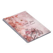 Rosa Winterwald moderne Babys Notizblock (Rechte Seite)