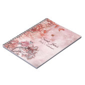 Rosa Winterwald moderne Babys Notizblock (Linke Seite)