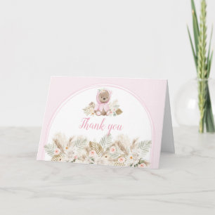 Rosa Wir können es kaum erwarten Baby Shower  Dankeskarte