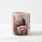 Rosa Wir Liebe Sie Nanny 2 Foto Collage Oma Tasse (Zentrum)