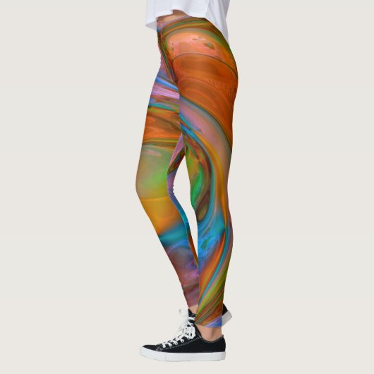 Rosa Wirbel Abstrakt Leggings (Links)