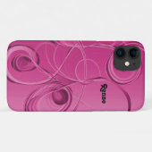 Rosa Wirbel Abstraktes Design Case-Mate iPhone Hülle (Rückseite (Horizontal))
