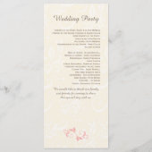 Rosa Wirbel auf dem Programm für Hochzeitsfeiern m (Rückseite)