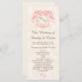 Rosa Wirbel auf dem Programm für Hochzeitsfeiern m (Vorne/Hinten)