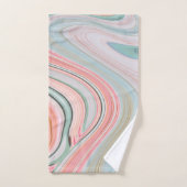 Rosa Wirbel aus Rosa Korallenminze, grüner Regenbo Badhandtuch Set (Handtuch)