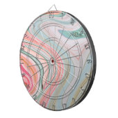 Rosa Wirbel aus Rosa Korallenminze, grüner Regenbo Dartscheibe (Vorderseite rechts)