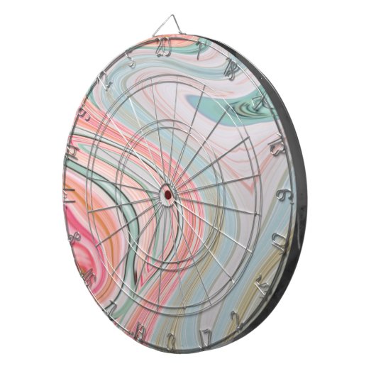 Rosa Wirbel aus Rosa Korallenminze, grüner Regenbo Dartscheibe (Vorderseite rechts)