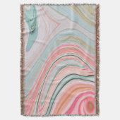 Rosa Wirbel aus Rosa Korallenminze, grüner Regenbo Decke (Vorderseite Vertikal)