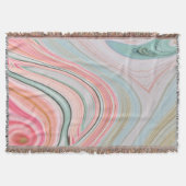 Rosa Wirbel aus Rosa Korallenminze, grüner Regenbo Decke (Vorderseite)