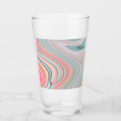 Rosa Wirbel aus Rosa Korallenminze, grüner Regenbo Glas (Vorderseite)