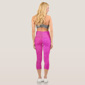 Rosa Wirbel Capri Leggings (Rückseite)