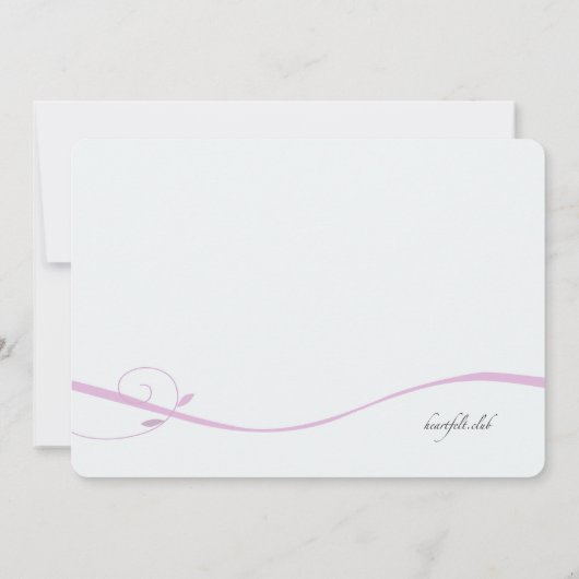 Rosa Wirbel Einladung (Rückseite)