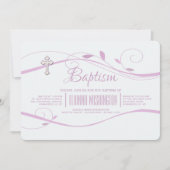 Rosa Wirbel Einladung (Vorderseite)