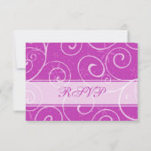 Rosa Wirbel Elegante Hochzeitskarten RSVP Karte (Rückseite)