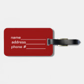 Rosa Wirbel Gepäckanhänger (Rückseite horizontal)