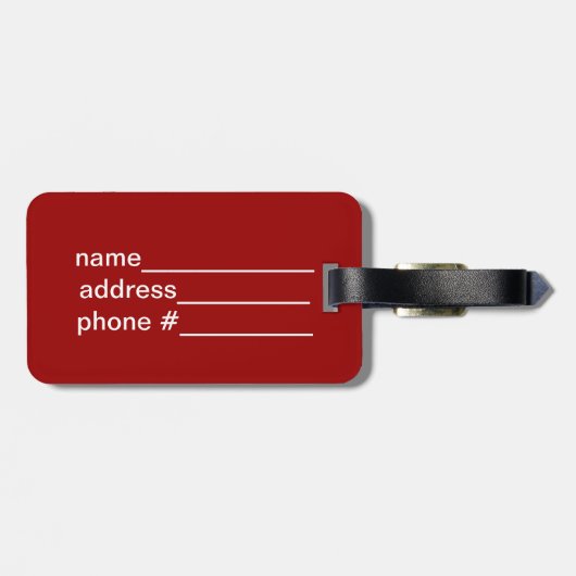 Rosa Wirbel Gepäckanhänger (Rückseite horizontal)