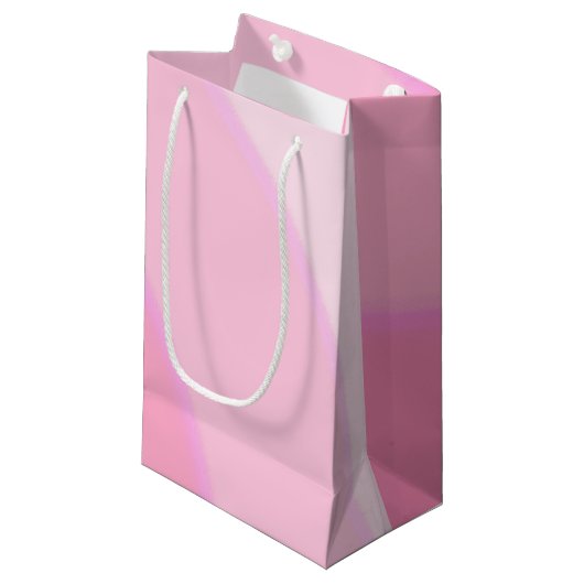 Rosa Wirbel Geschenktasche Kleine Geschenktüte (Vorderseite Schrägansicht)