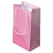 Rosa Wirbel Geschenktasche Kleine Geschenktüte (Rückseite Schrägansicht)