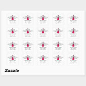 Rosa Wirbel Gitarre Save the Date Stickers (Blatt)