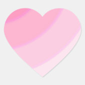 Rosa Wirbel Herz-Aufkleber (Vorderseite)