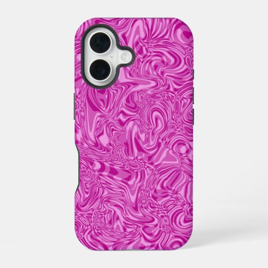 Rosa Wirbel iPhone 16 Hülle (Rückseite)