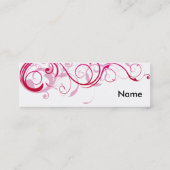 Rosa Wirbel Mini Visitenkarte (Rückseite)