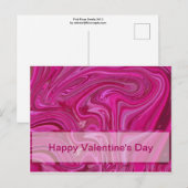 Rosa Wirbel Postkarte (Vorne/Hinten)