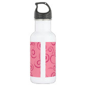 Rosa Wirbel Trinkflasche (Rückseite)
