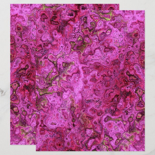 Rosa wirbelnde Marmor-Schrappbuch-Papier 2-seitig (Vorne/Hinten)