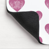 Rosa wirbelndes Herz, süßes romantisches Geschenk Mousepad (Ecke)