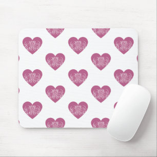 Rosa wirbelndes Herz, süßes romantisches Geschenk Mousepad