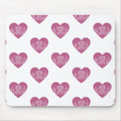 Rosa wirbelndes Herz, süßes romantisches Geschenk Mousepad (Vorne)