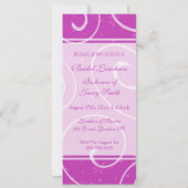 Rosa Wirbels-Brautmittagessen-Einladungs-Karten Einladung (Rückseite)