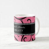 rosa Wirbels-Gastgeschenke Hochzeit Kaffeetasse (VorderseiteRechts)