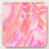 Rosa Wirbels-Kunst-Untersetzer-Set Untersetzer (Vorderseite)