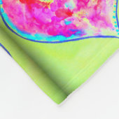 rosa Wirble Herzmuster Fleecedecke (Ecke)