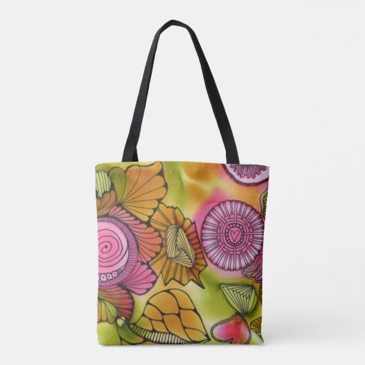 Rosa Wirble Tasche (Rückseite)