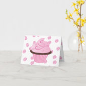Rosa Wirbler Kuchen mit Sprinklen Karte (Gelbe Blume)