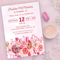 Rosa Wirbles Herz Valentins 18. Geburtstag