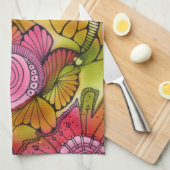 Rosa Wirbles Küchen-Tuch Geschirrtuch (Viertel Falte)