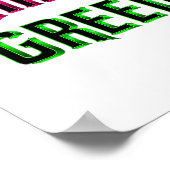 Rosa wird gut mit Grün Poster (Ecke)