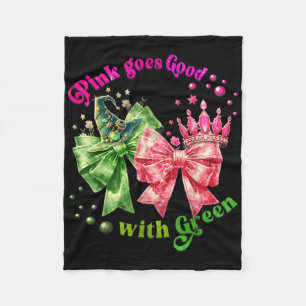Rosa wird gut mit grünem Funny Halloween Wo Fleecedecke