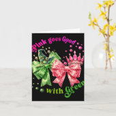 Rosa wird gut mit grünem Funny Halloween Wo Karte (Gelbe Blume)