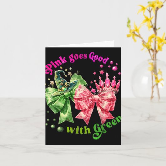 Rosa wird gut mit grünem Funny Halloween Wo Karte (Gelbe Blume)